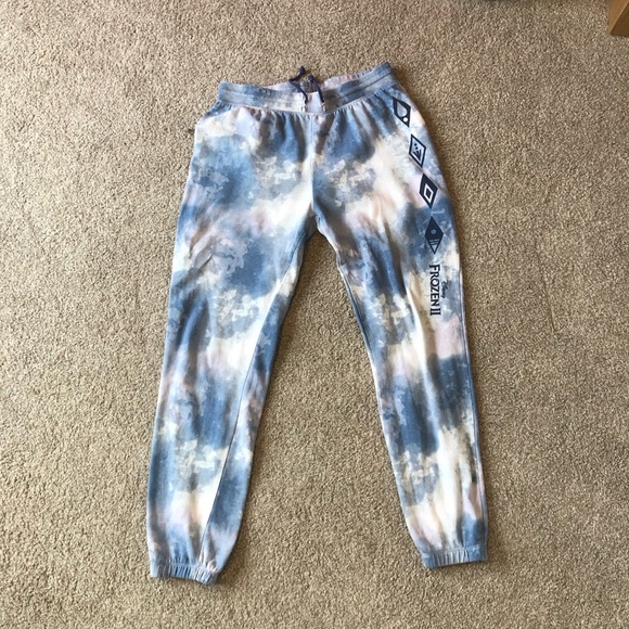 Frozen II Blue Dye Cinched Sweatpants - Picture 1 of 6
